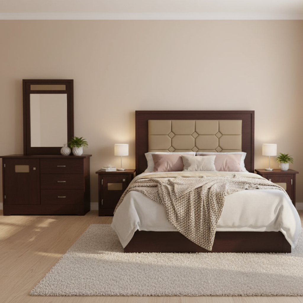 Recámara Matrimonial Gomer Mod. Odalys Color Nogal