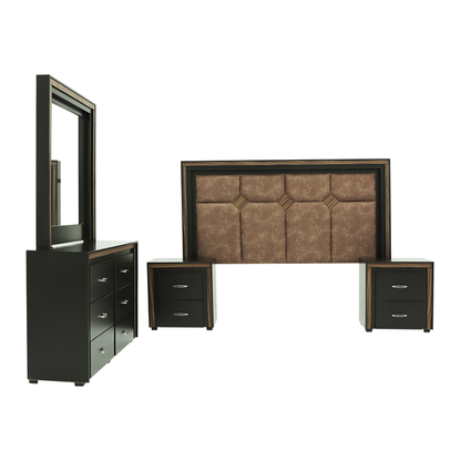 Recámara King Size Gutiérrez Qatar Color Chocolate