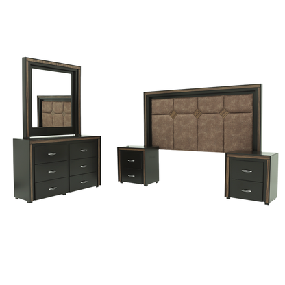 Recámara King Size Gutiérrez Qatar Color Chocolate