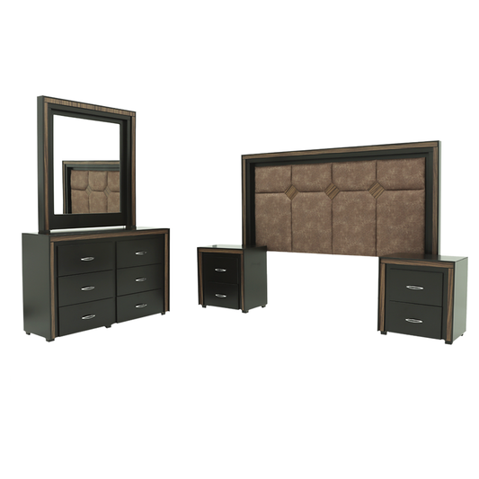 Recámara King Size Gutiérrez Qatar Color Chocolate