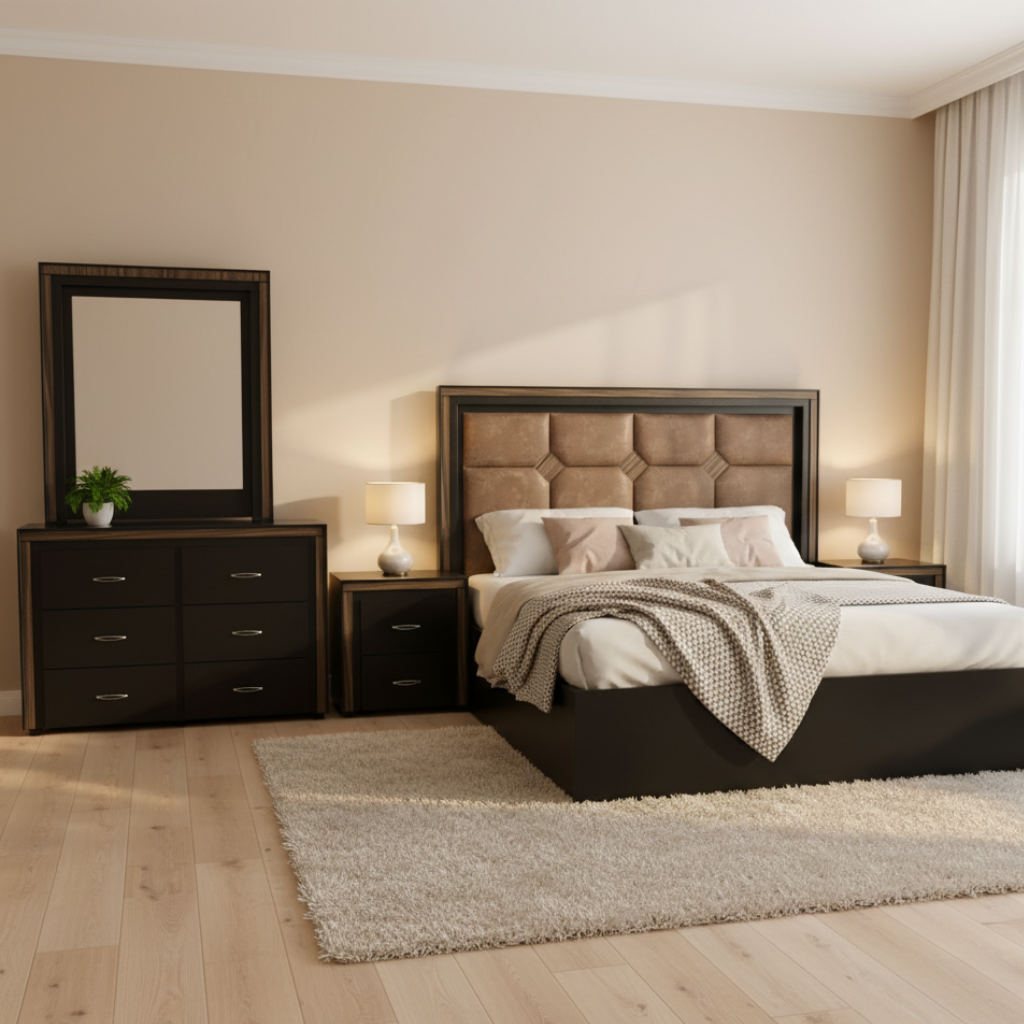 Recámara King Size Gutiérrez Qatar Color Chocolate