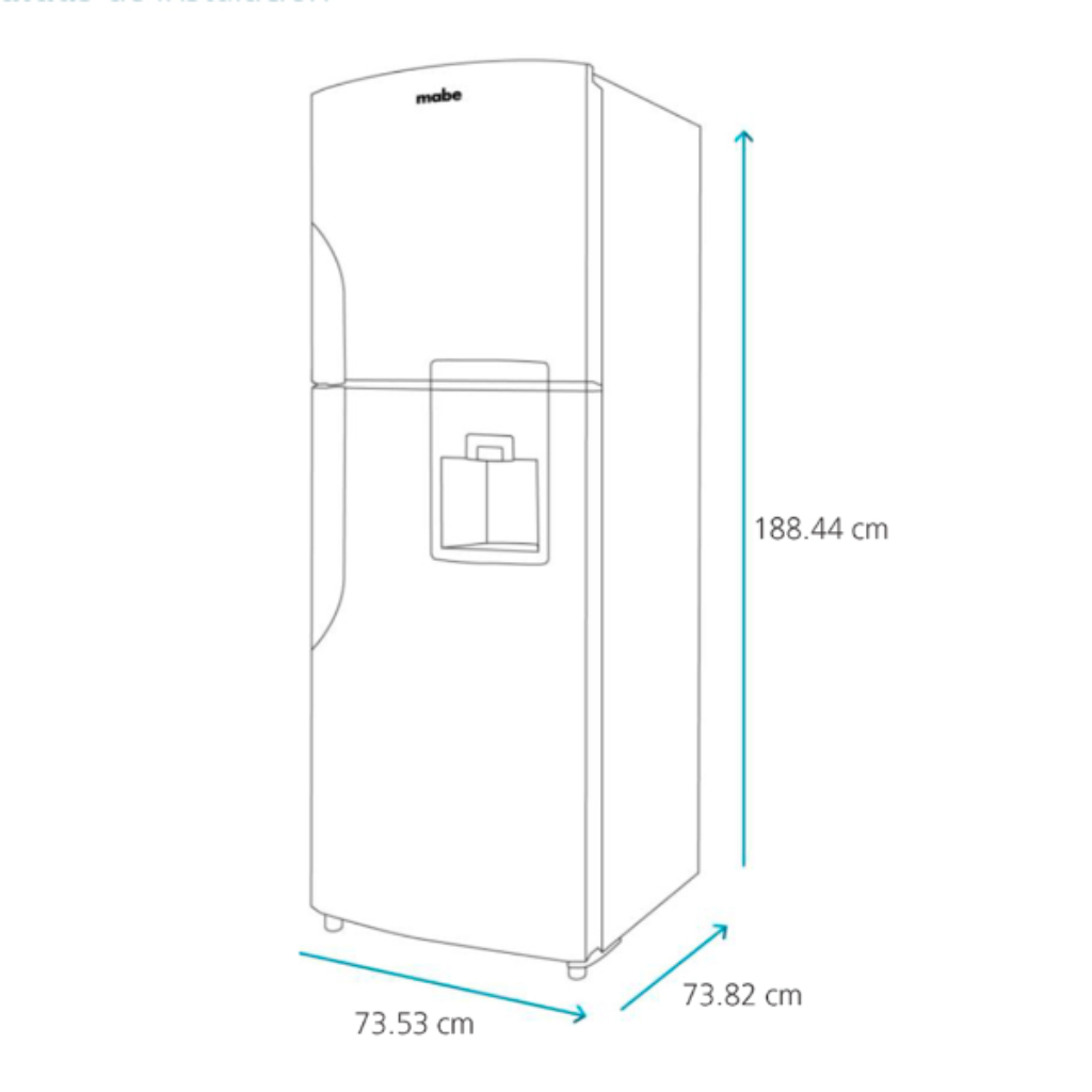 Refrigerador Mabe 19 P Mod. Rms510Iamrm0 Silver