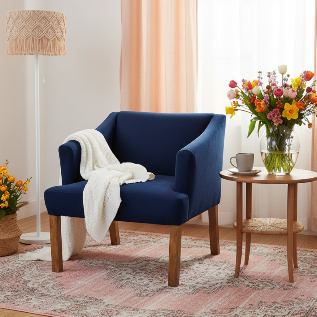 Sillón Ocasional Romo Mod. Italia Color Azul