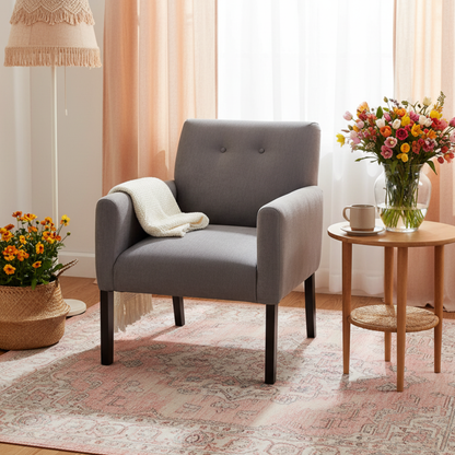 Sillón Ocasional Romo Mod. Segovia Color Gris