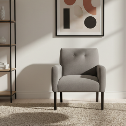 Sillón Ocasional Romo Mod. Segovia Color Gris