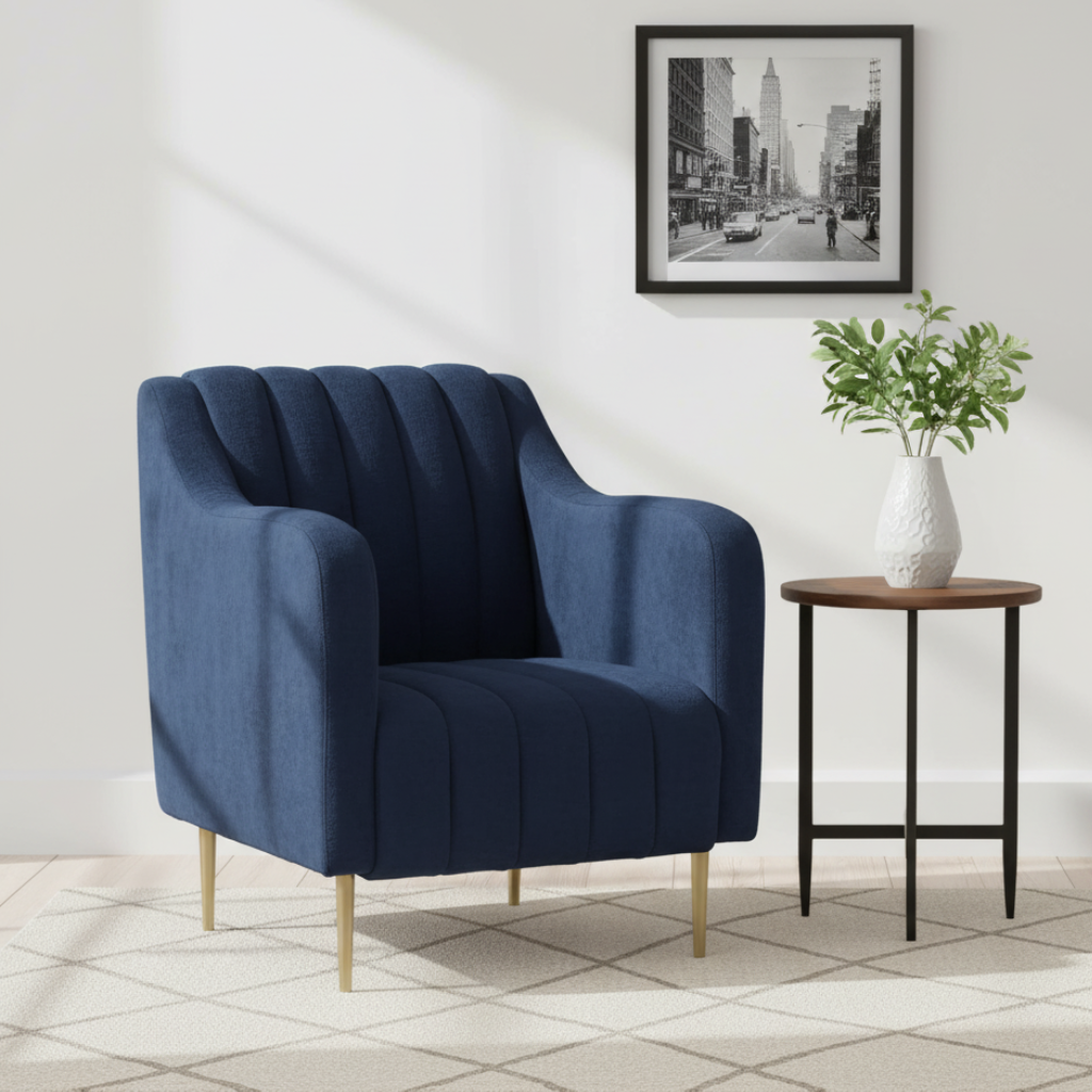 Sillón Ocasional Romo Mod. CANNES Color Azul