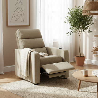 Sillón Reclinable Romo Mod. ORION Color Caramelo