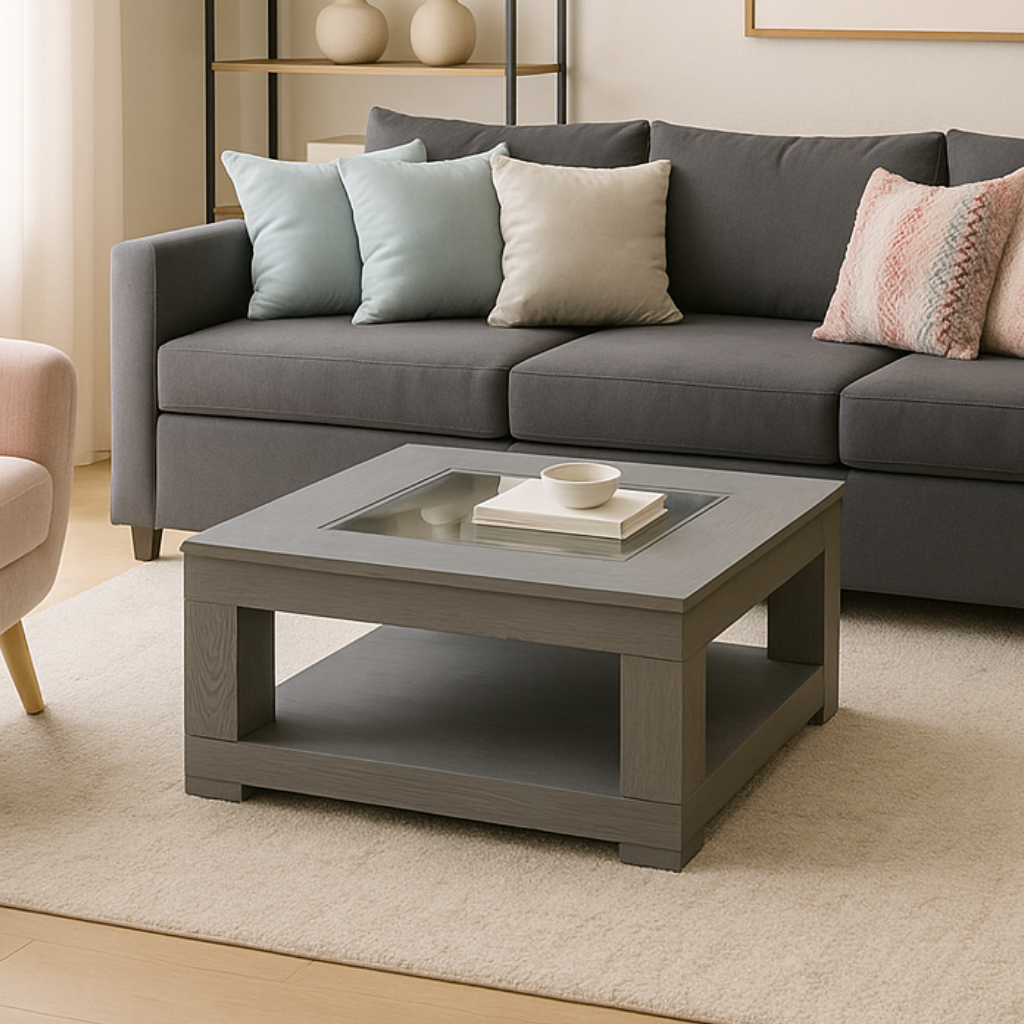 Mesa De Centro Mcg Mod. Rio Color Gris