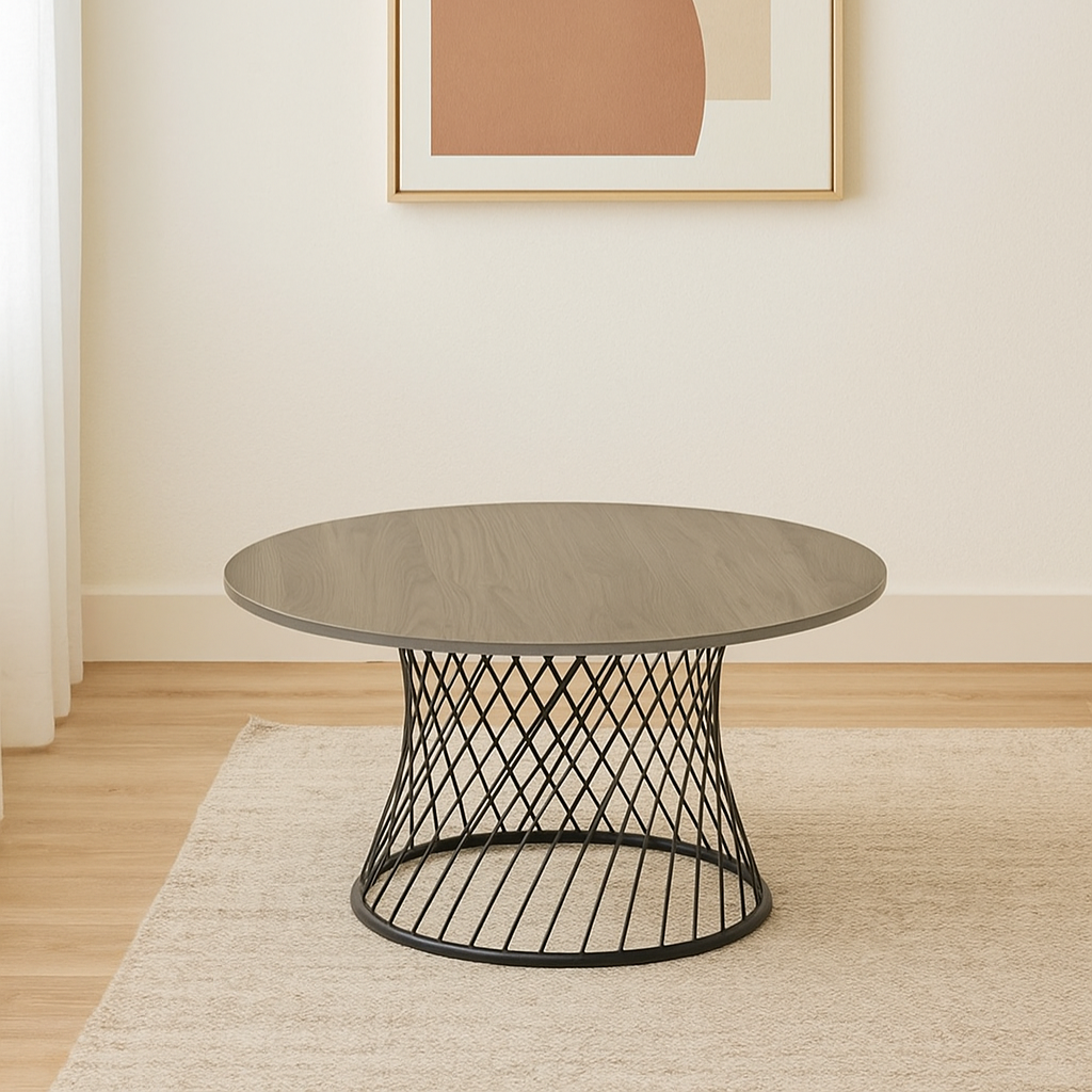 Mesa De Centro Tubacc Mod. Noruega Color Gris